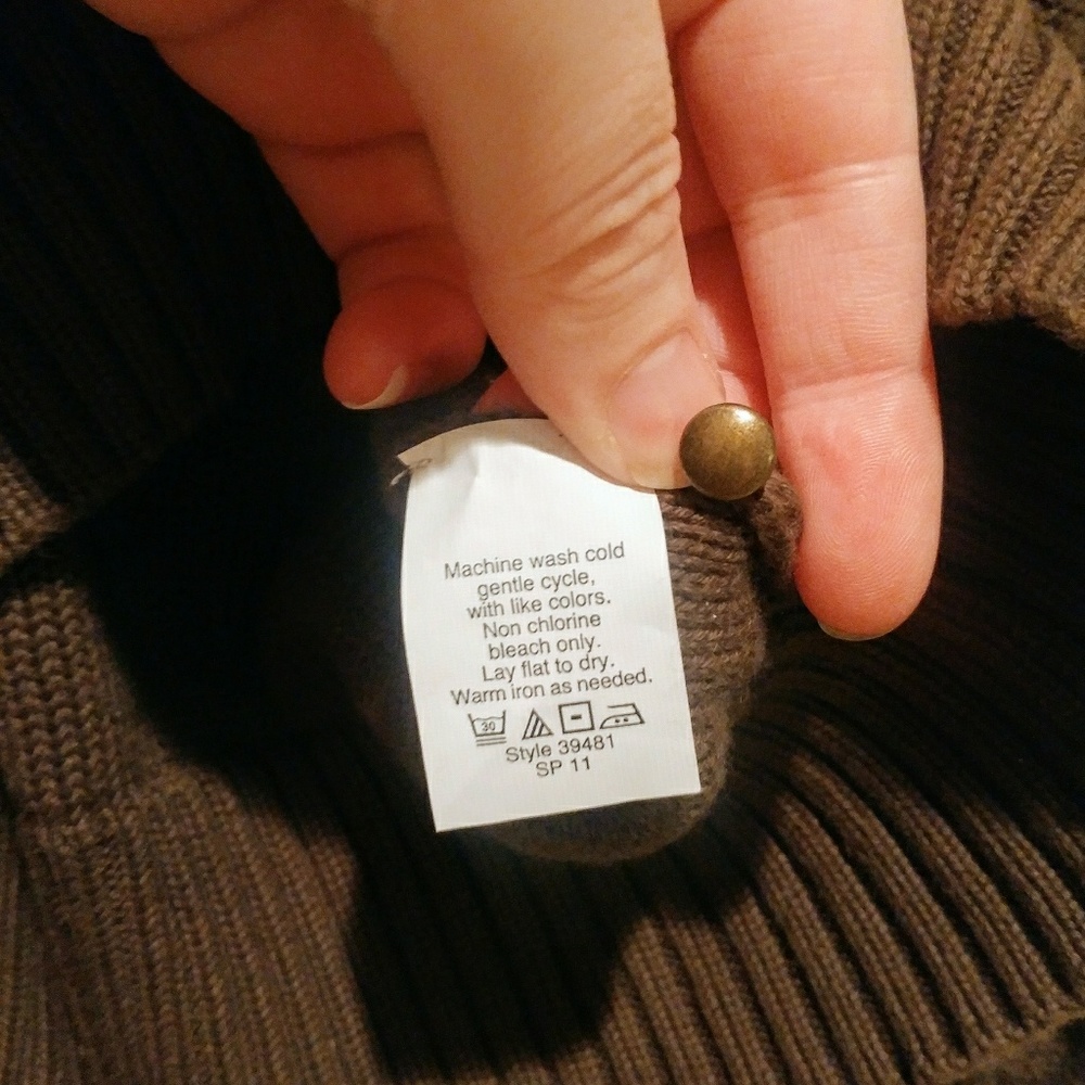 Chic Military Style J.Crew V-Neck Sweater! XL - Picture 5 of 7